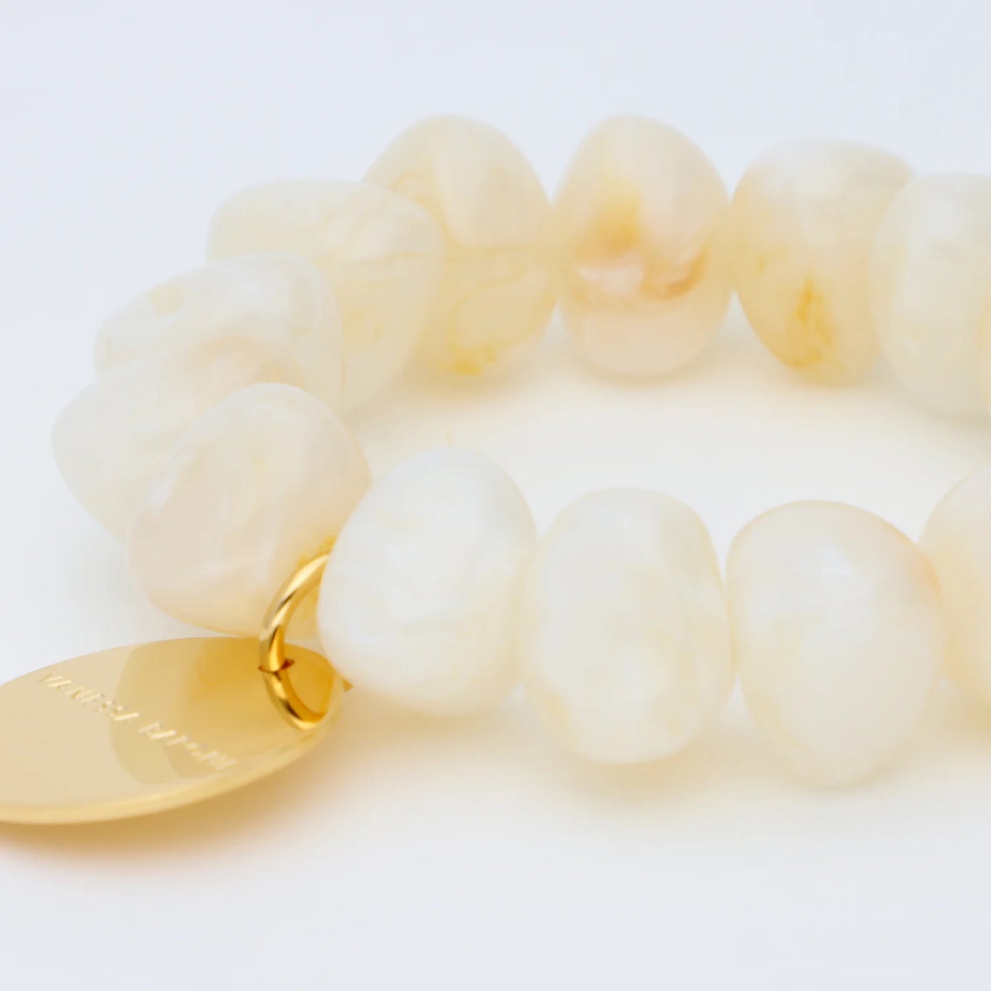 Stone Flex Bracelet Pearl Marble