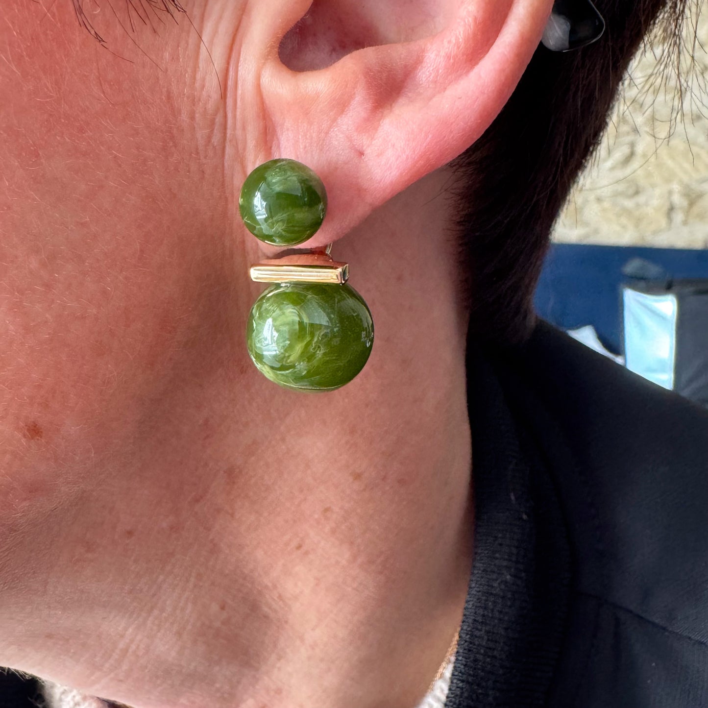 Boucles d'oreilles Vanessa Kaki