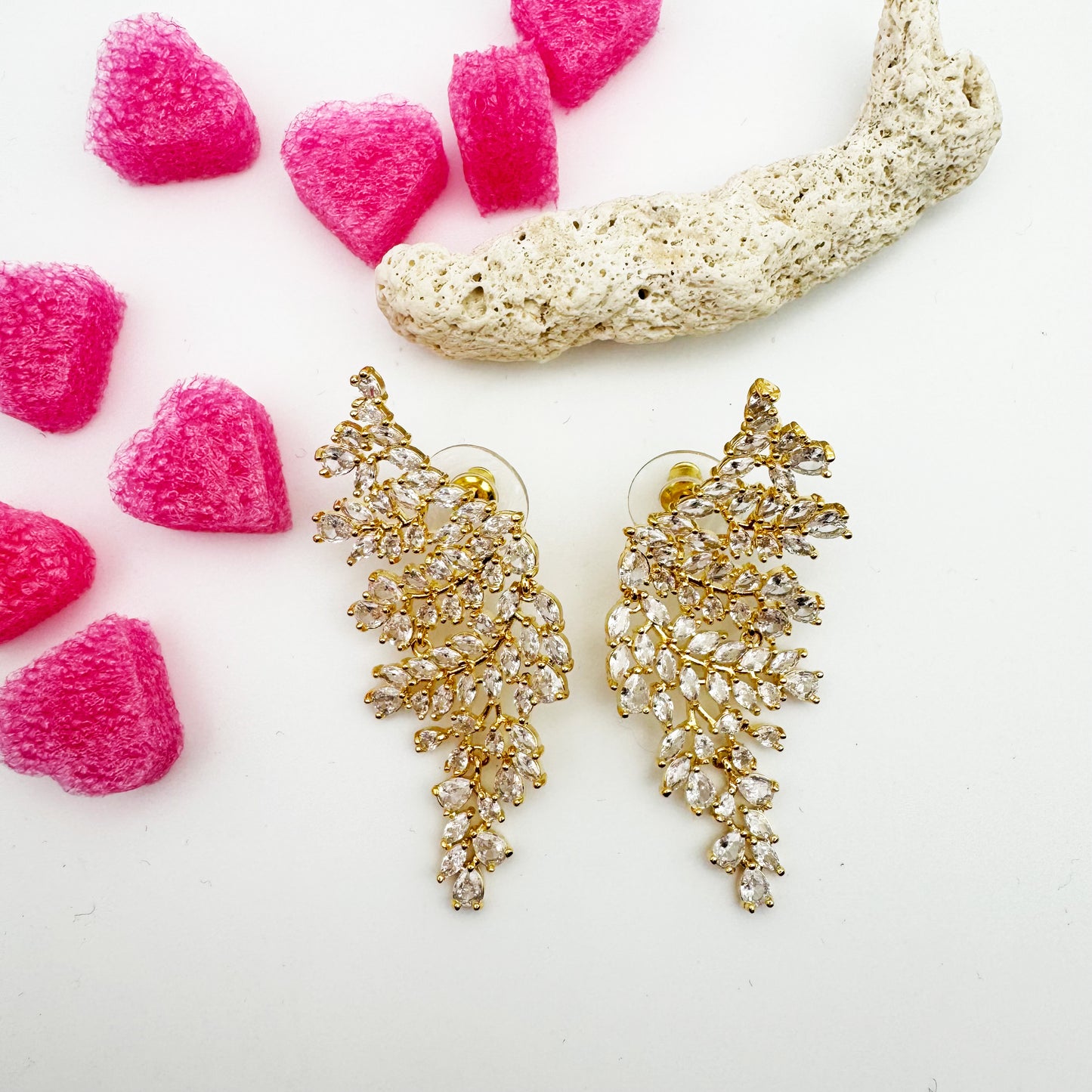 Boucles d'Oreilles Kate Strass Blanc