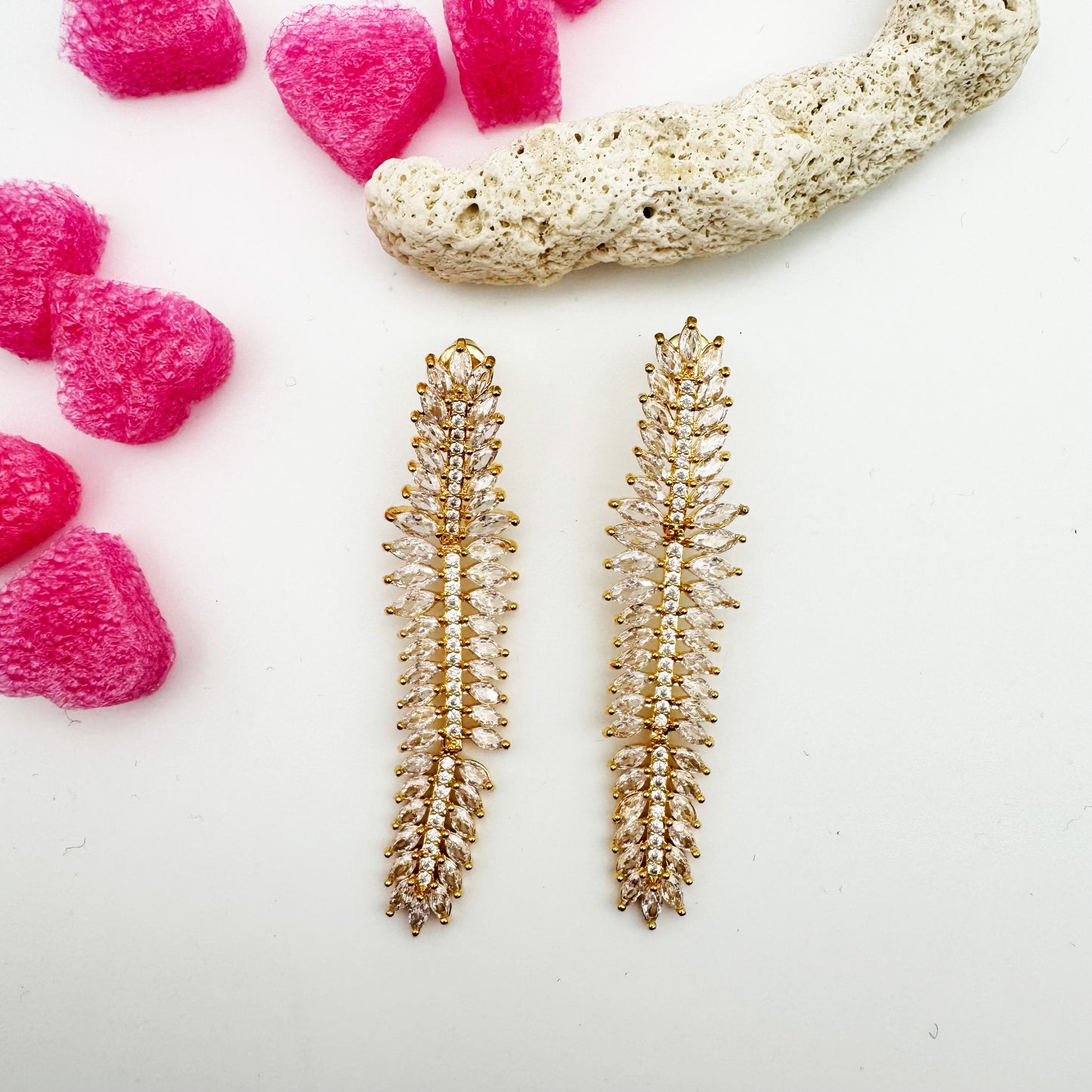 Boucles d'Oreilles Luka Strass Blanc