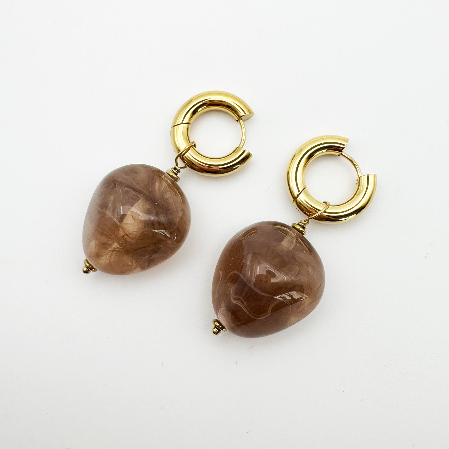 Boucles d'oreilles Elisa Marron