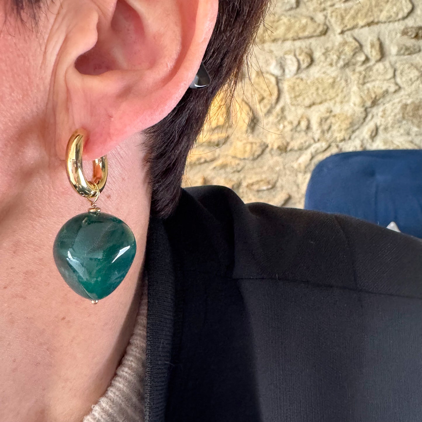 Boucles d'oreilles Elisa Vert