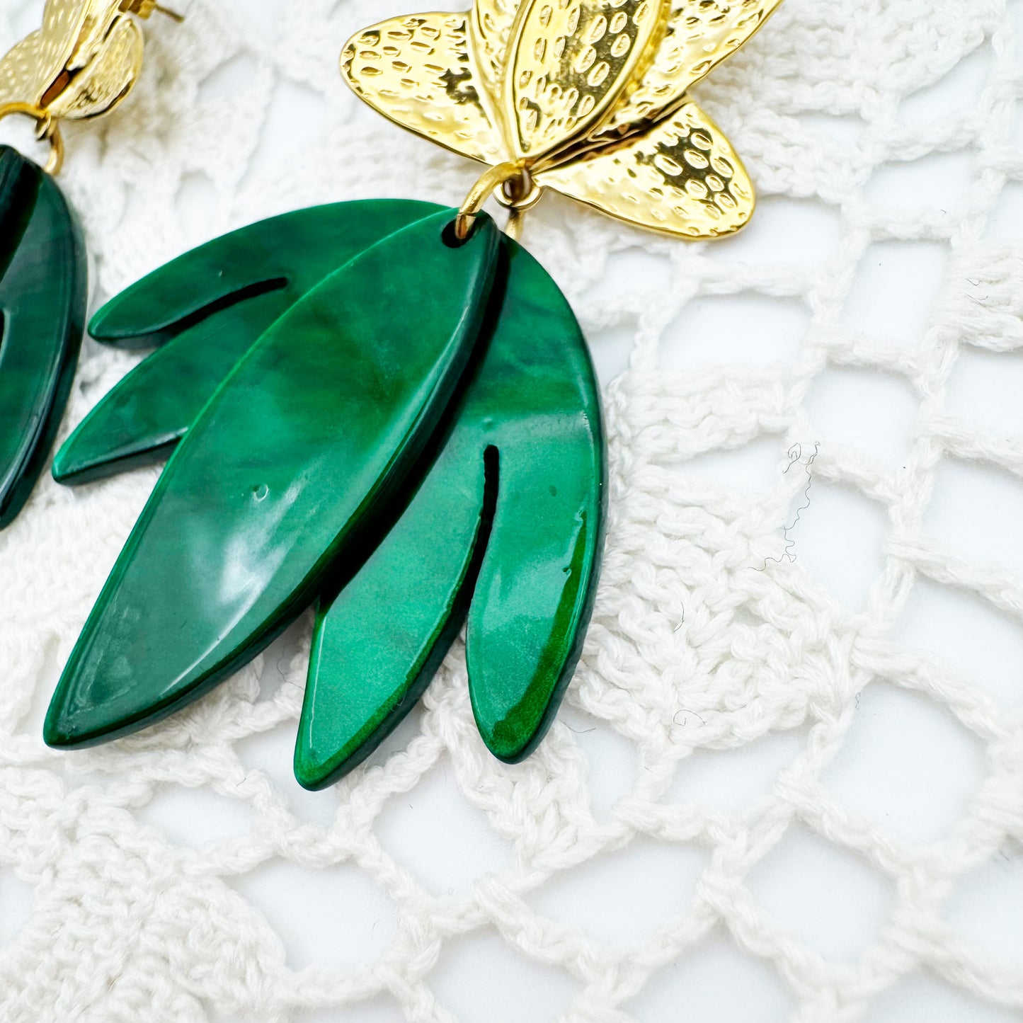 Boucles d'oreilles Clarisse Vert