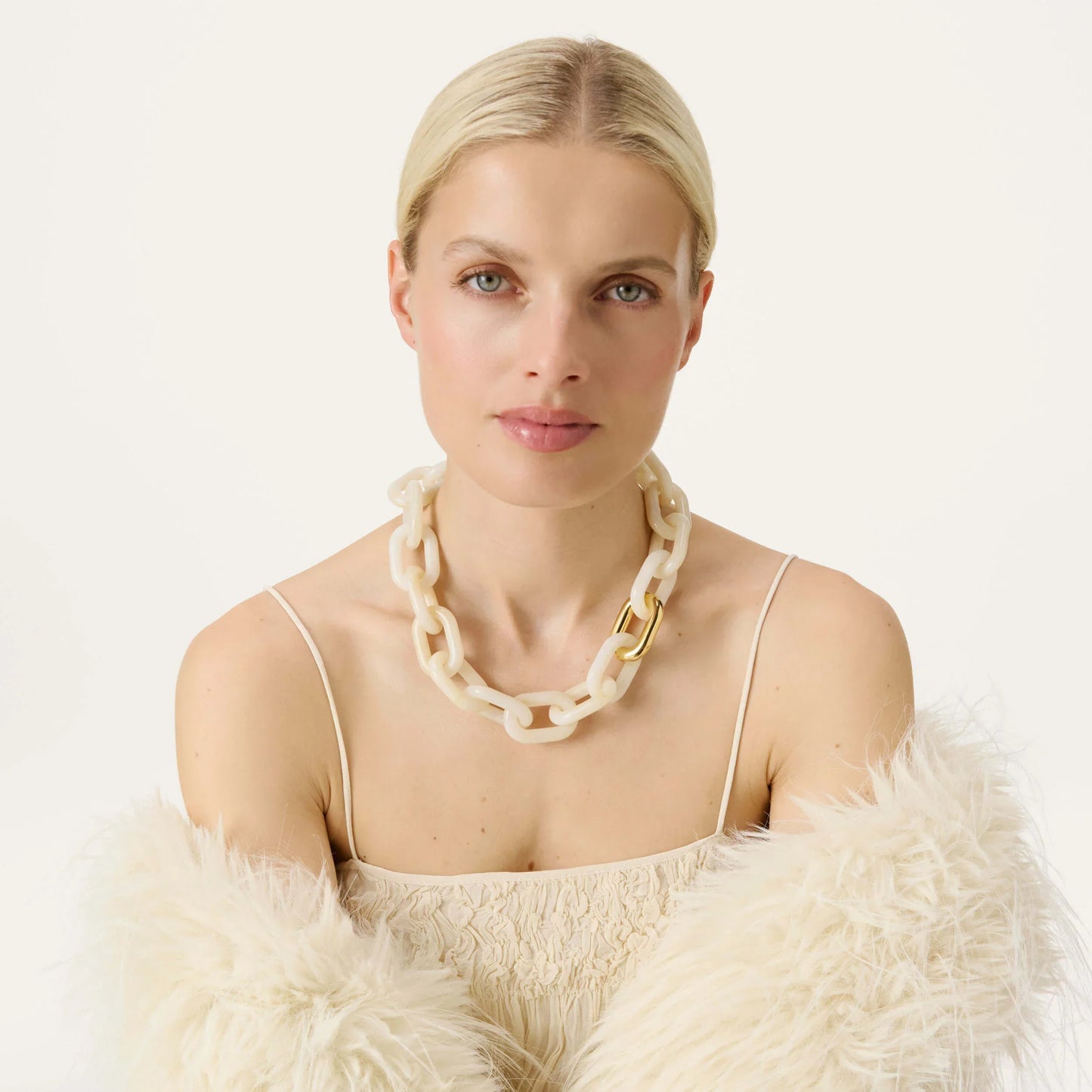 Collier New Oval Pearl Marble Gold