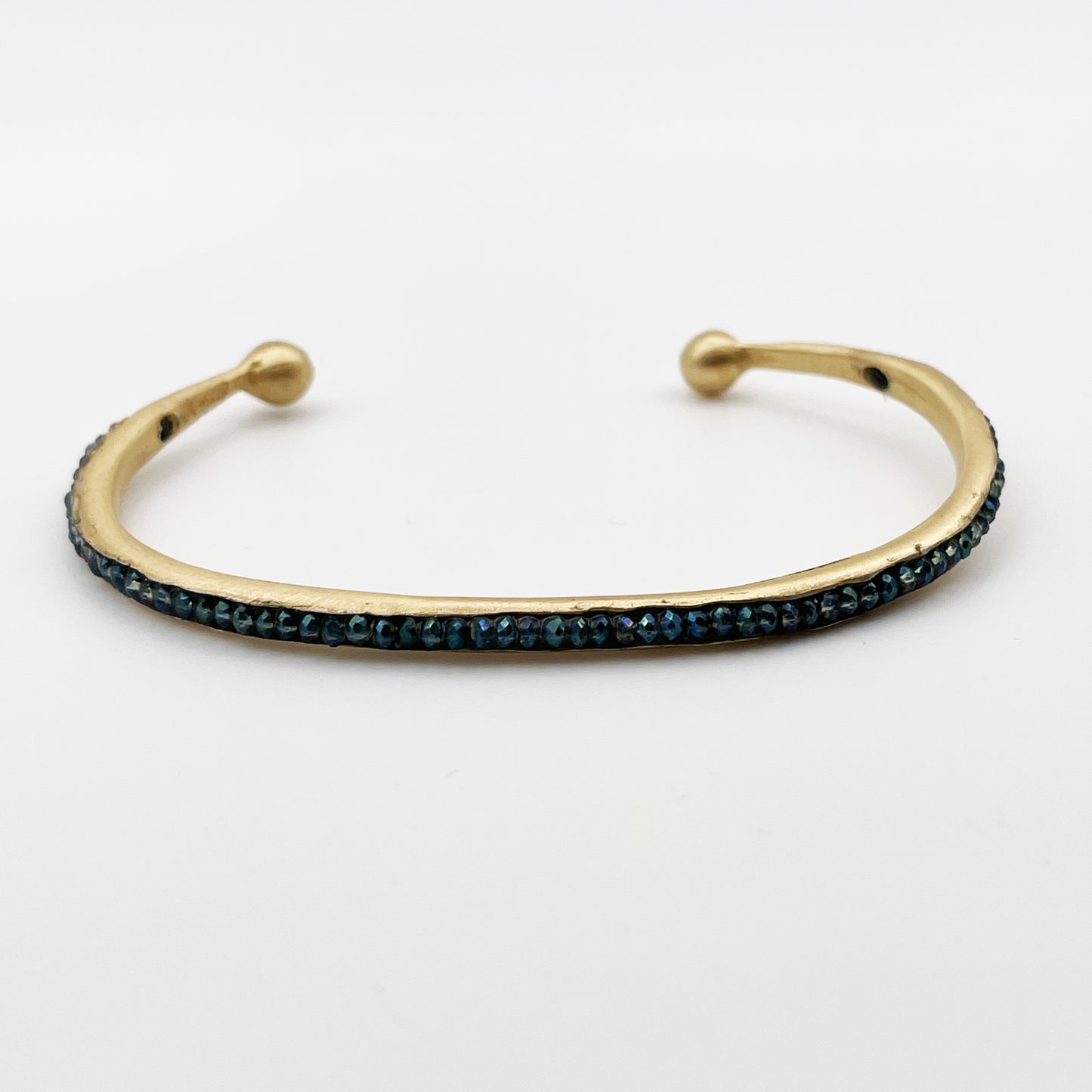 Bracelet Jonc Talisman Argent Doré Vert Militaire