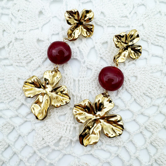 Boucles d'oreilles Lisa Rouge