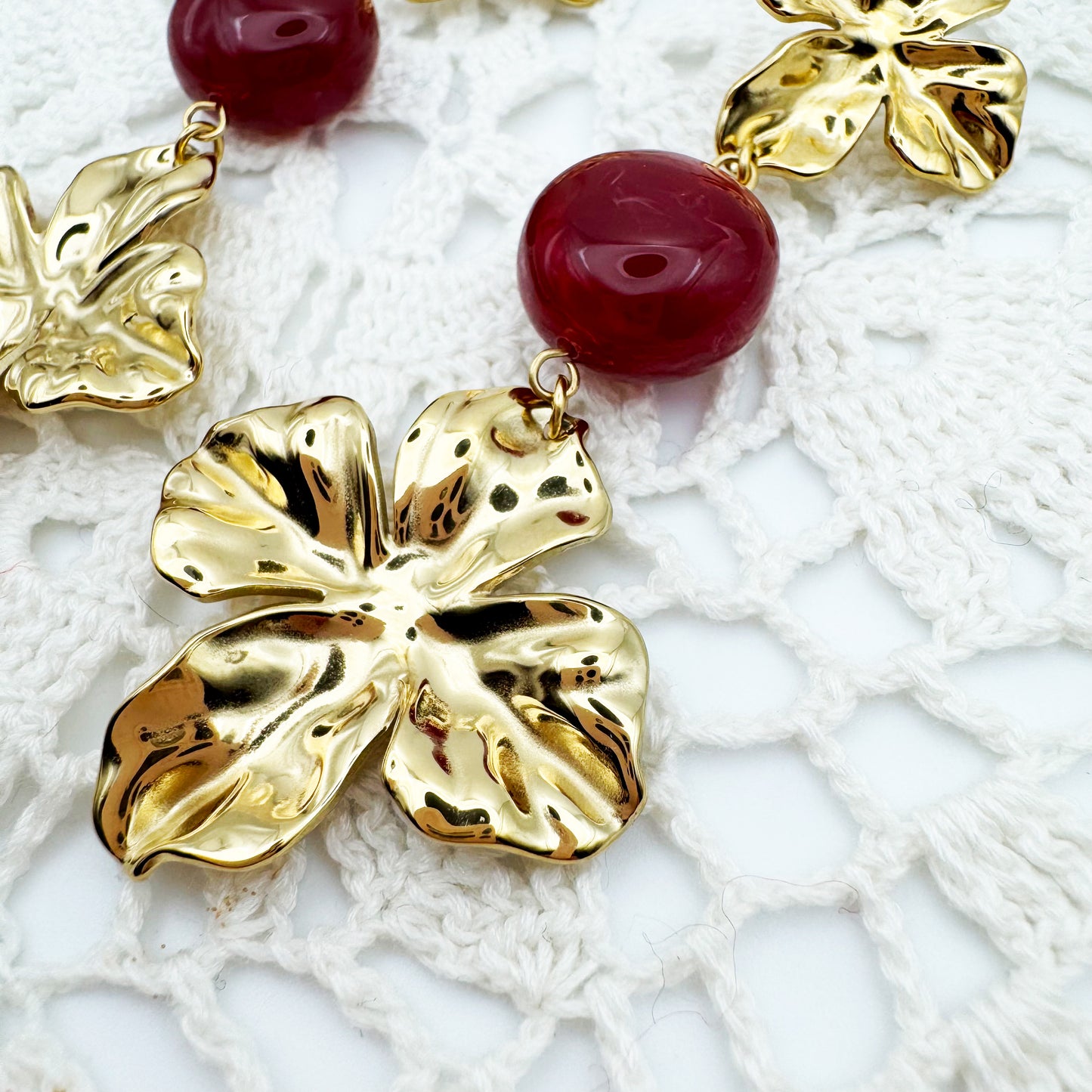 Boucles d'oreilles Lisa Rouge