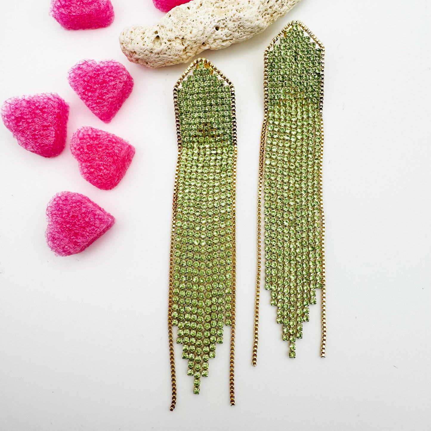 Boucles d'Oreilles Mady Vert Clair