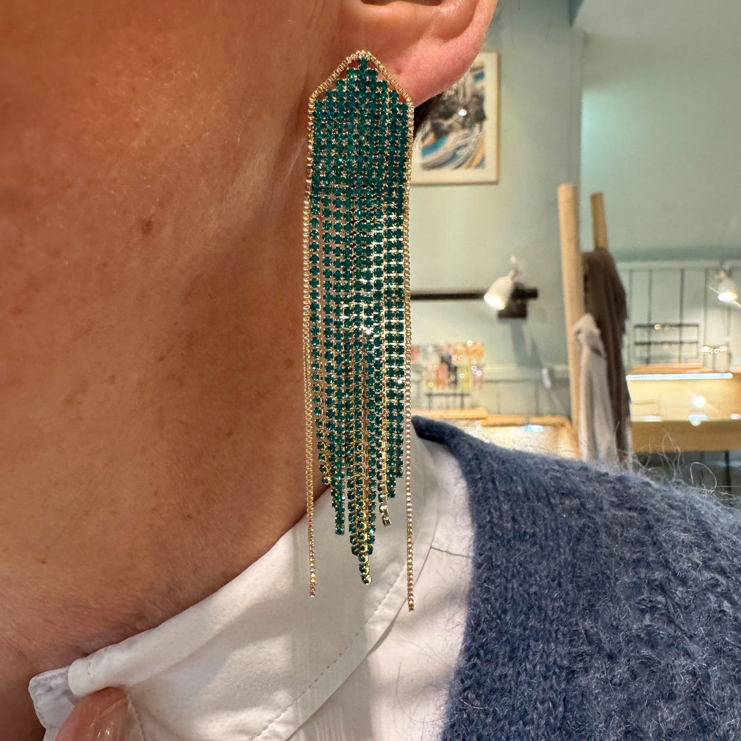 Boucles d'Oreilles Mady Vert Foncé