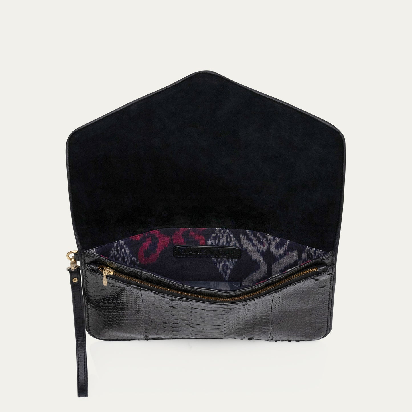 Pochette Python Alicia Noir