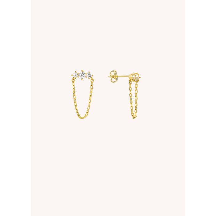 Boucles d'Oreilles Trilogy Chain