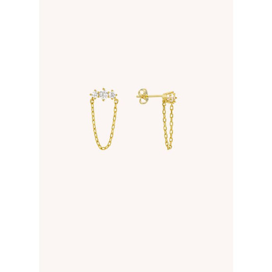 Boucles d'Oreilles Trilogy Chain