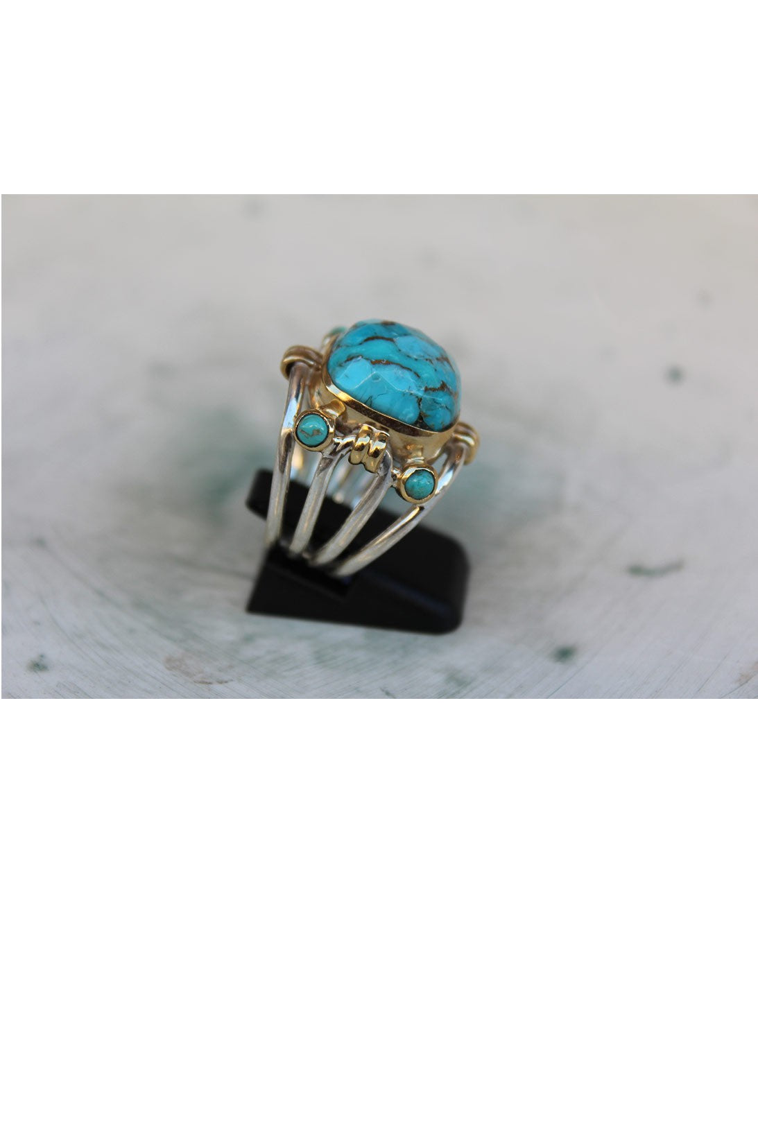 Bague Argent Turquoise R5908