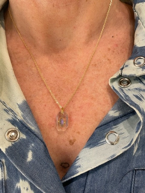 Collier Inside Chaîne - Cristal