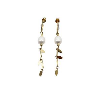 Boucles d'oreilles Lenny Perles Blanches