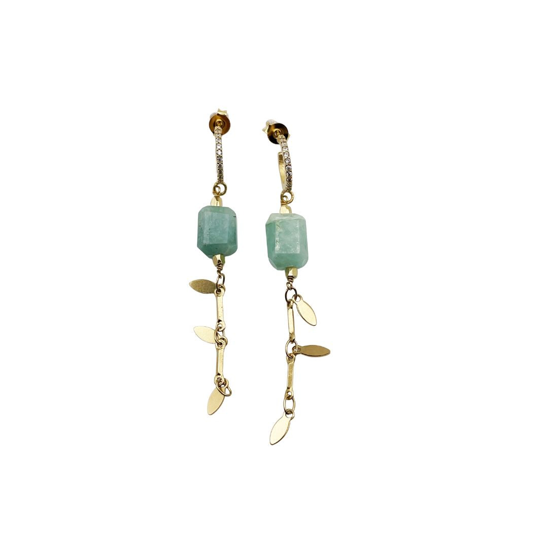 Boucles d'oreilles Lenny Amazonite