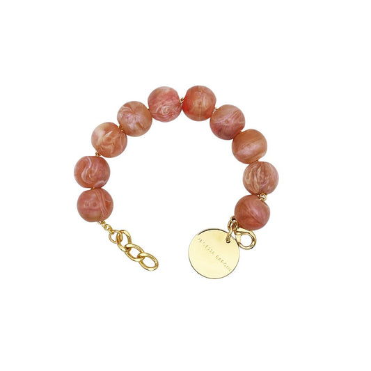 Beads Bracelet Peach Marble
