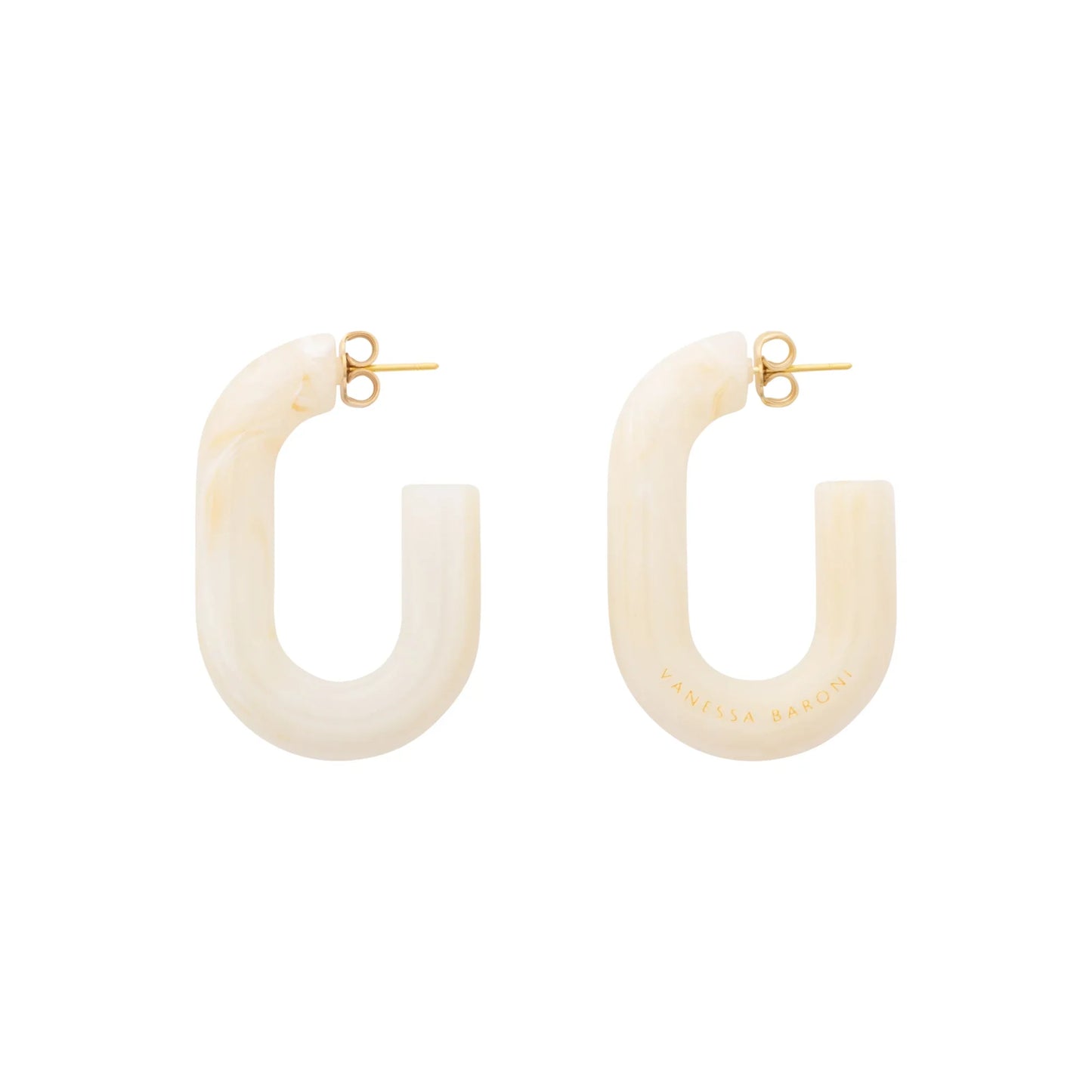 Boucles d'oreilles Ovale Pearl marble