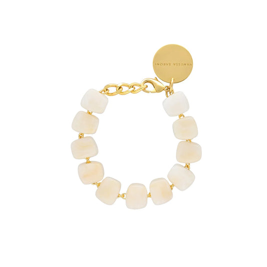 Mini Organic Shaped Bracelet pearl Marble