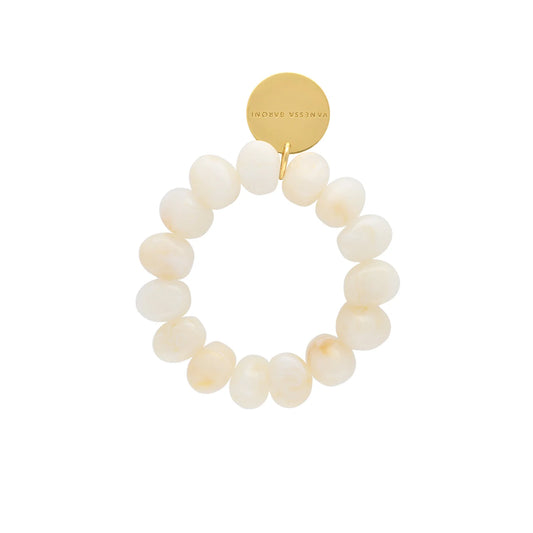 Stone Flex Bracelet Pearl Marble