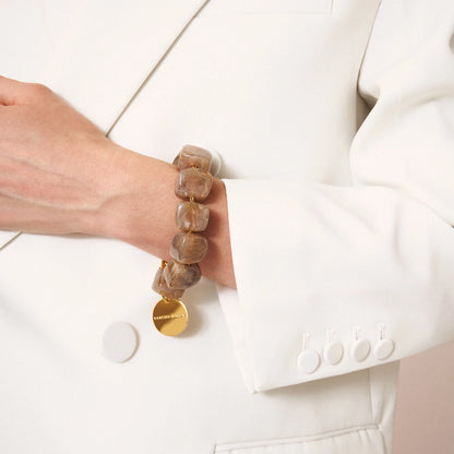 Shaped Bracelet Biancome Marble