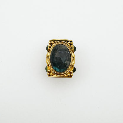 Bague Jasmine GM Labradorite et Serpentine