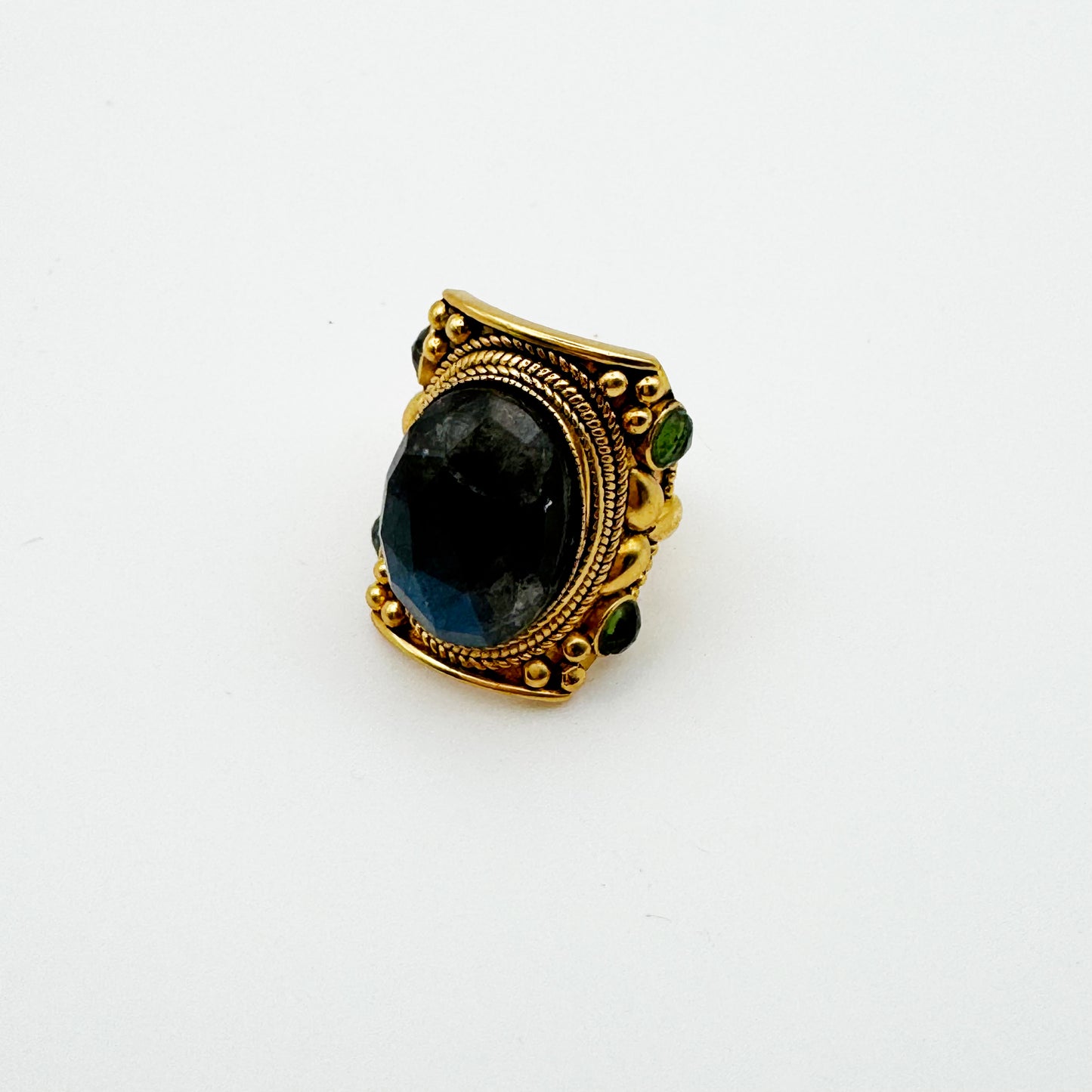 Bague Jasmine GM Labradorite et Serpentine