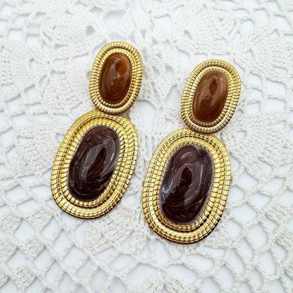 Boucles d'oreilles Lili Marron