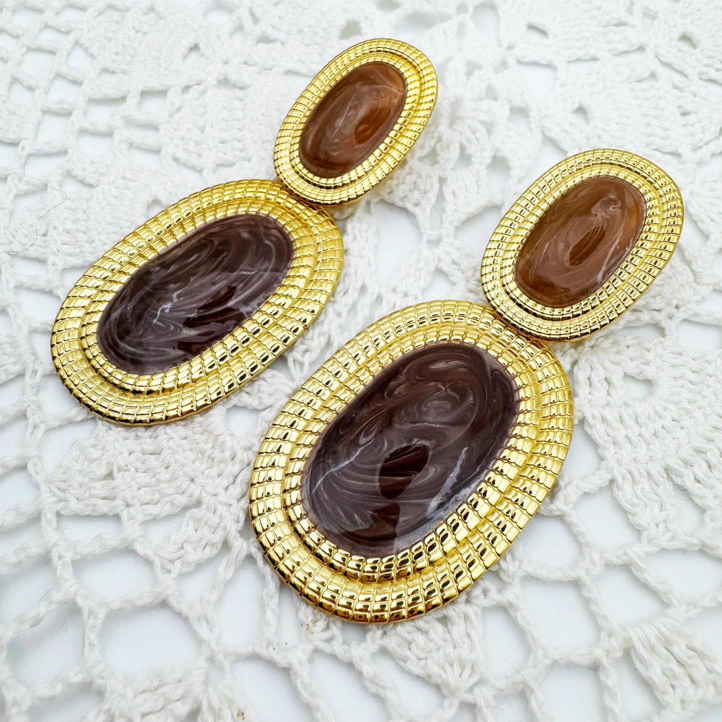 Boucles d'oreilles Lili Marron