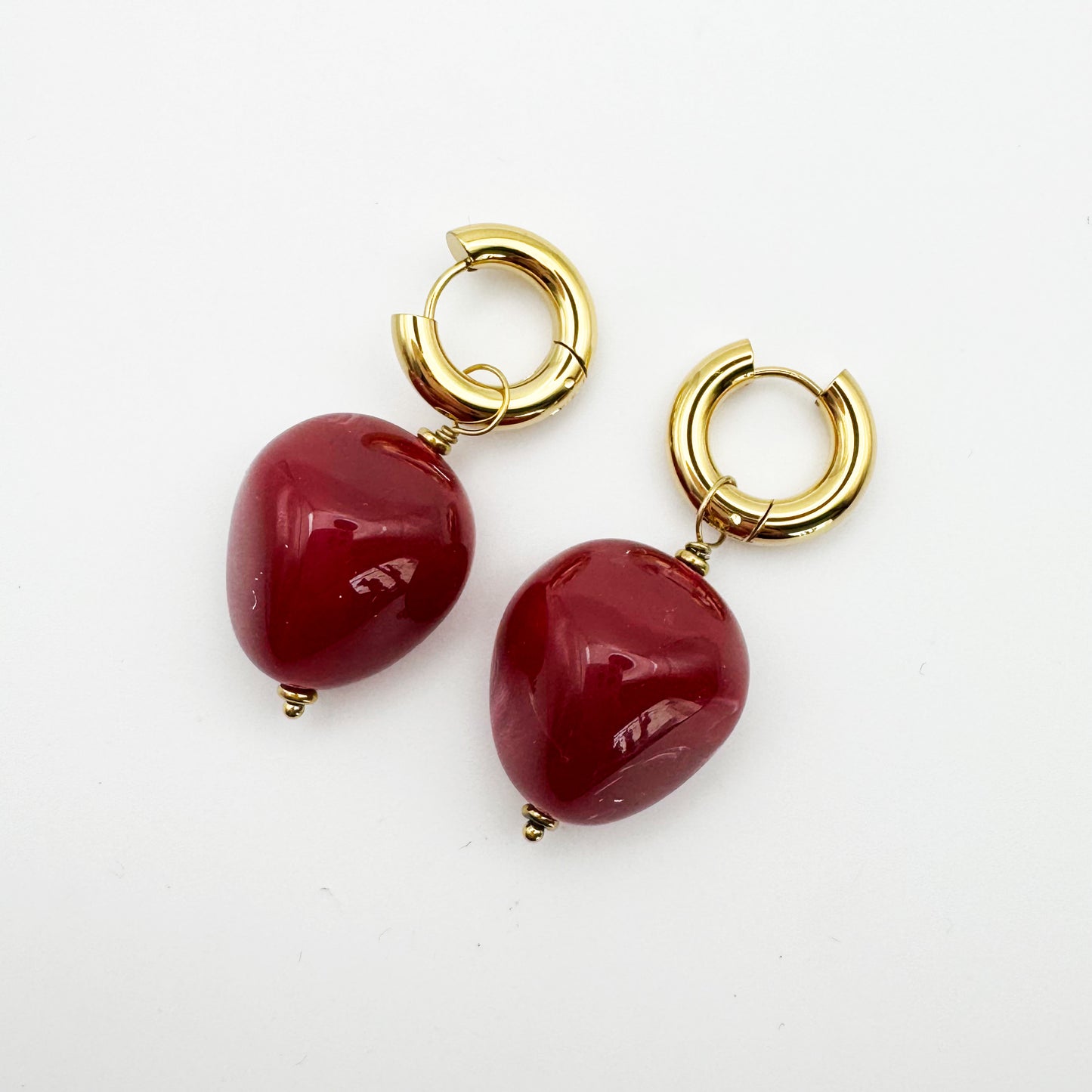 Boucles d'oreilles Elisa Rouge
