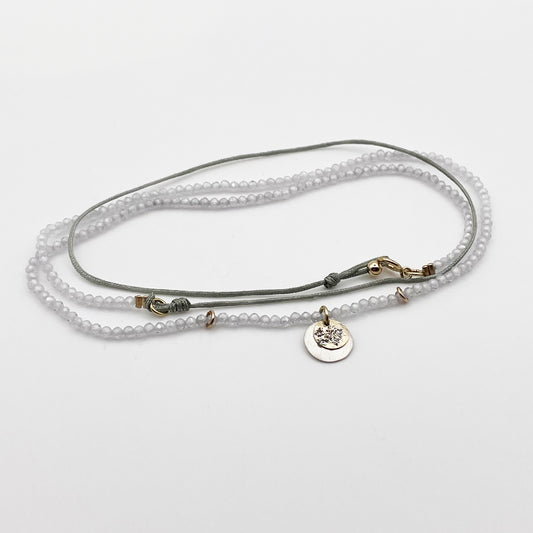 Sublime Bracelet 3 Cordons Stella Perles Zircons Blancs