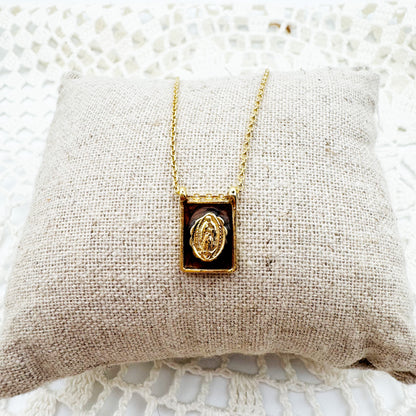 AMULET - Collier scapulaire simple Brown Madone