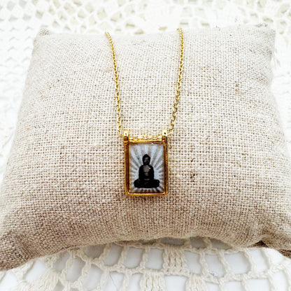AMULET - Collier scapulaire simple Budha