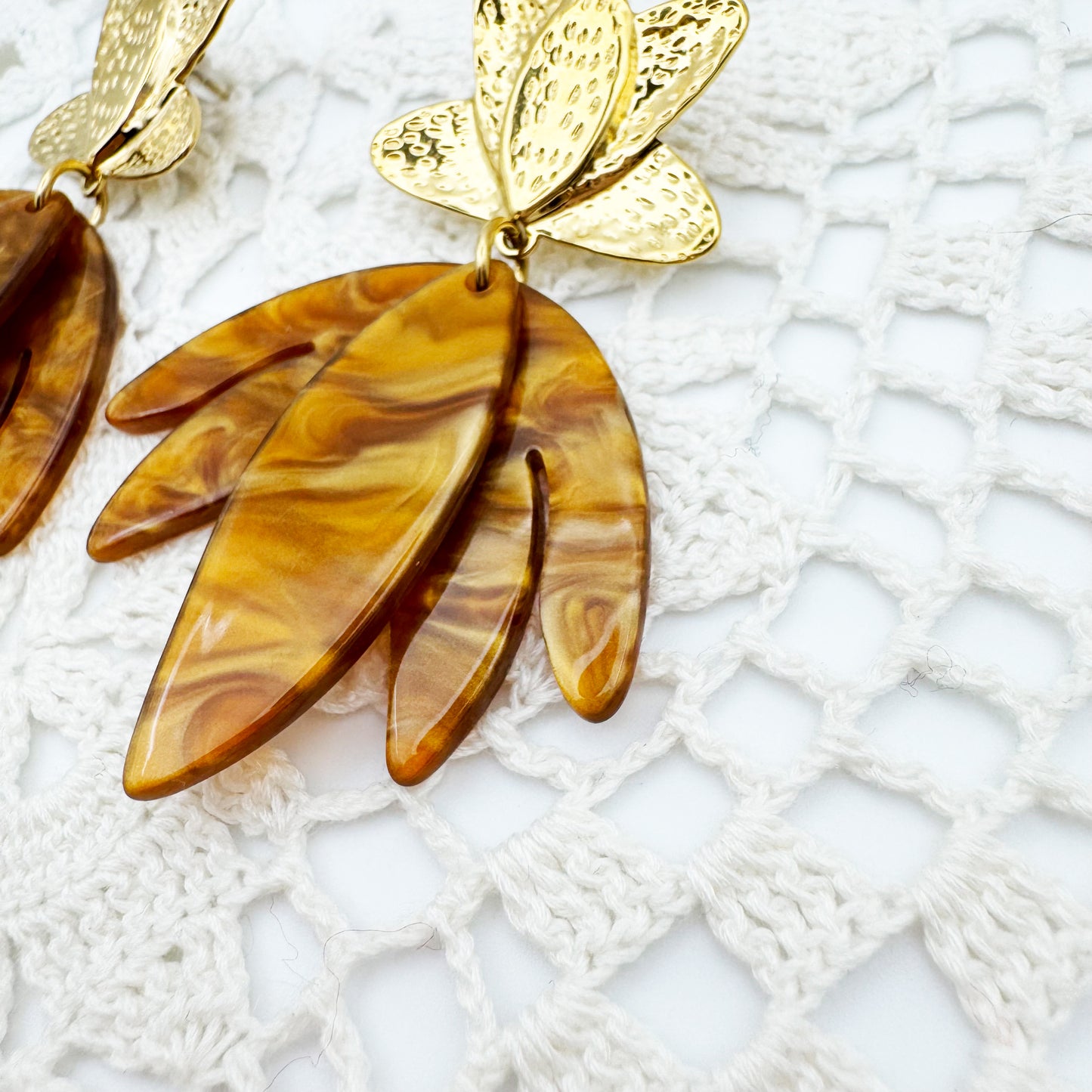 Boucles d'oreilles Clarisse Miel