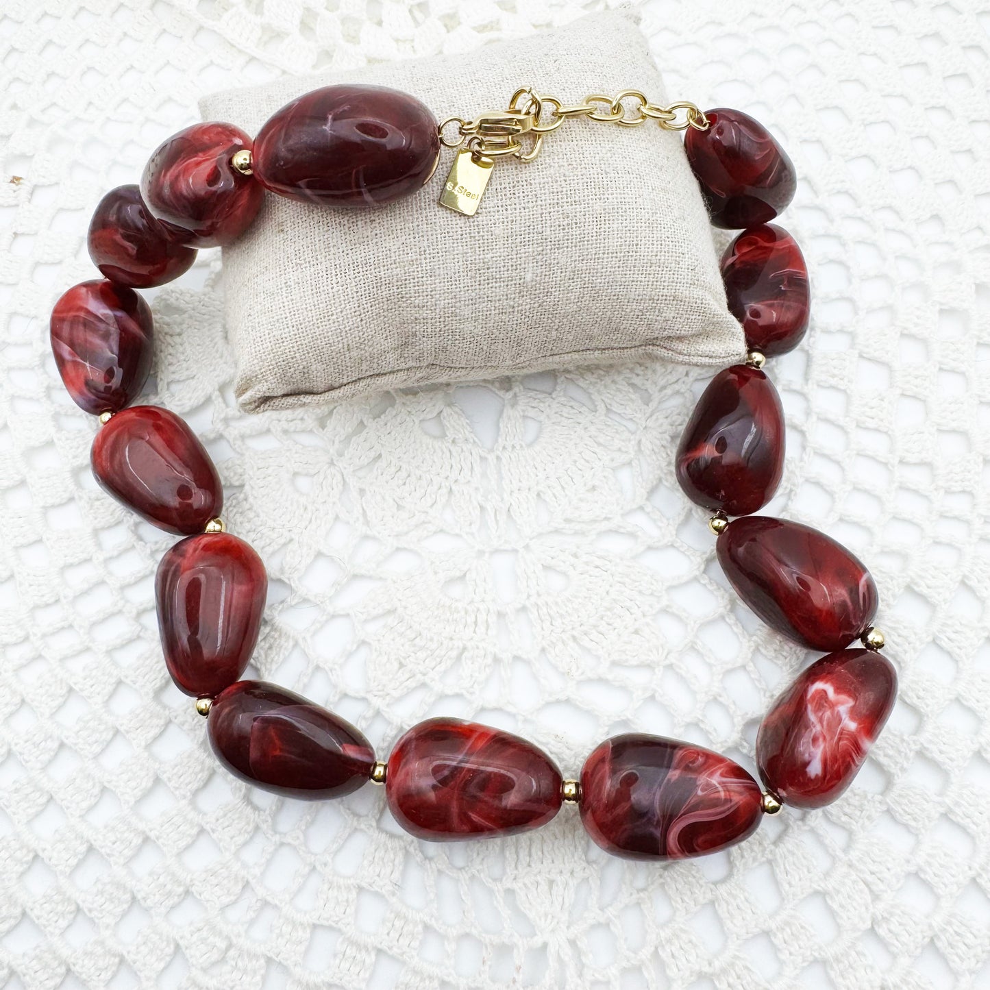 Collier Rita Bordeaux