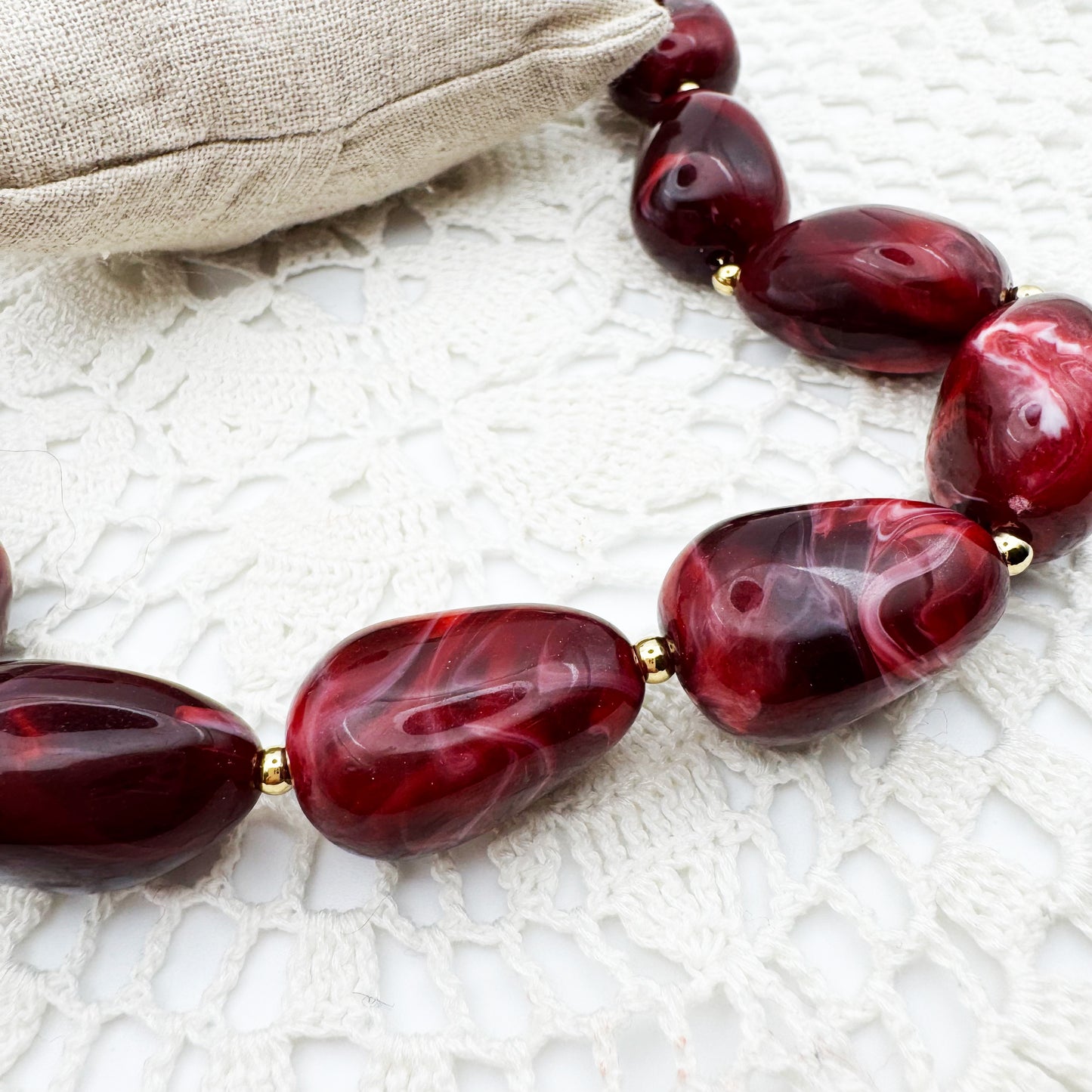 Collier Rita Bordeaux