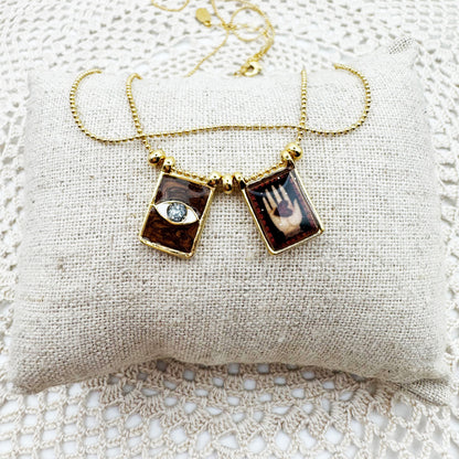 AMULET - Collier scapulaire double Main