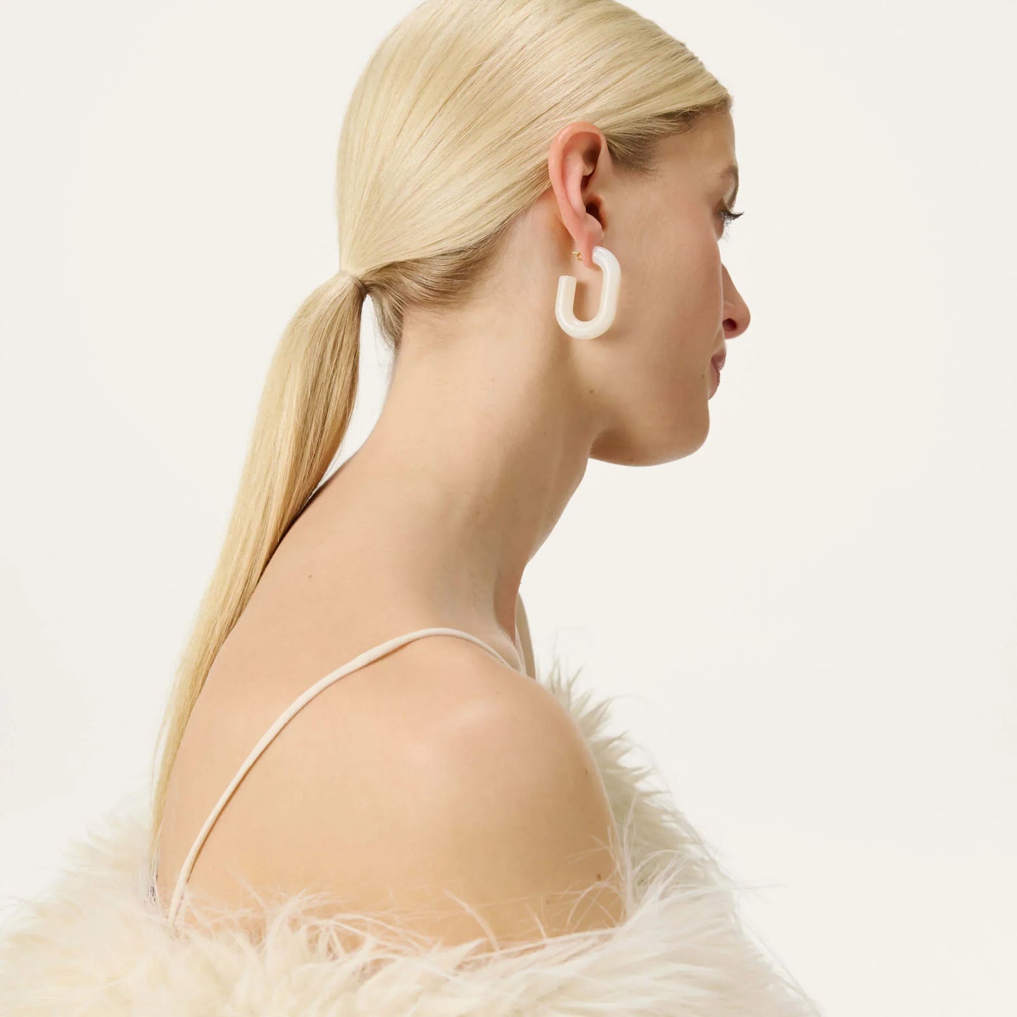 Boucles d'oreilles Ovale Pearl marble