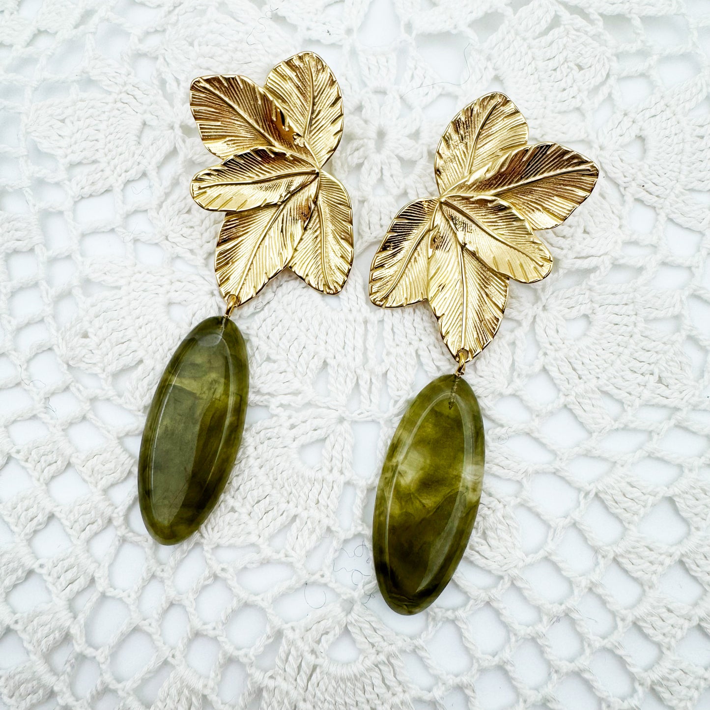 Boucles d'oreilles Jackie Vert