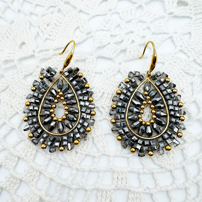 Boucles d'oreilles Chris Gris