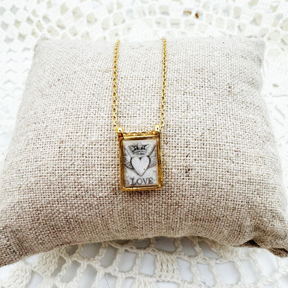 AMULET - Collier scapulaire simple Love