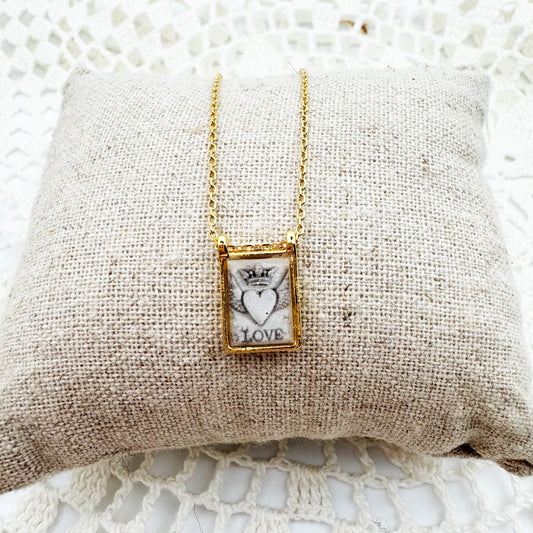 AMULET - Collier scapulaire simple Love