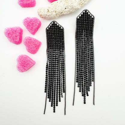Boucles d'Oreilles Mady Noir