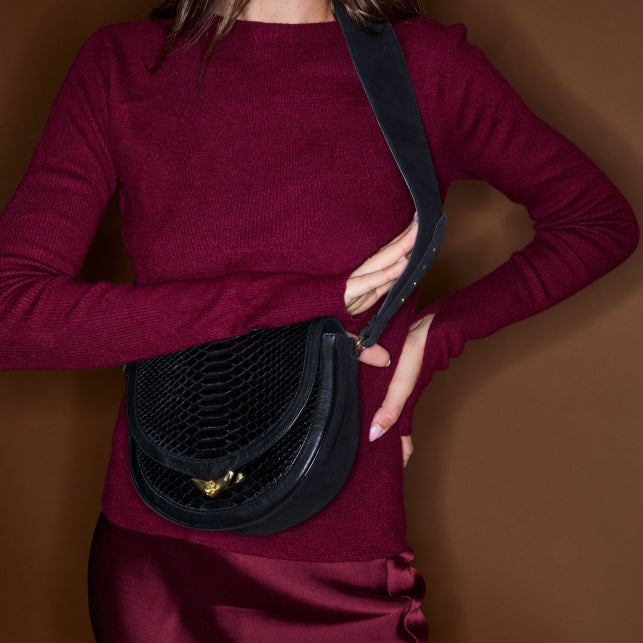 Sac New Victoria Python Noir