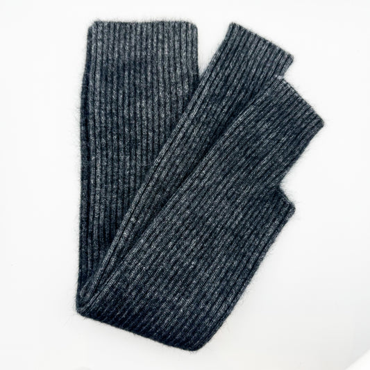 Mitaines Longues Serge Gris Anthracite