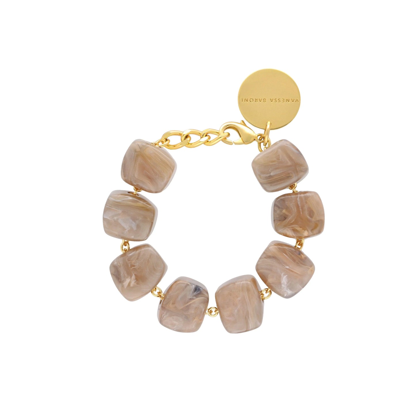 Shaped Bracelet Biancome Marble