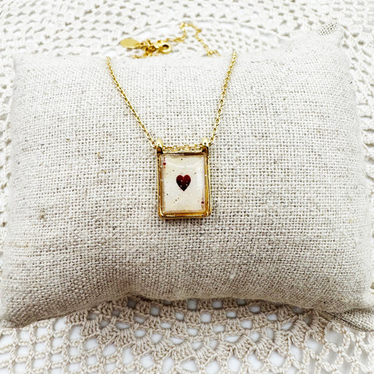 AMULET - Collier scapulaire simple Mini Coeur