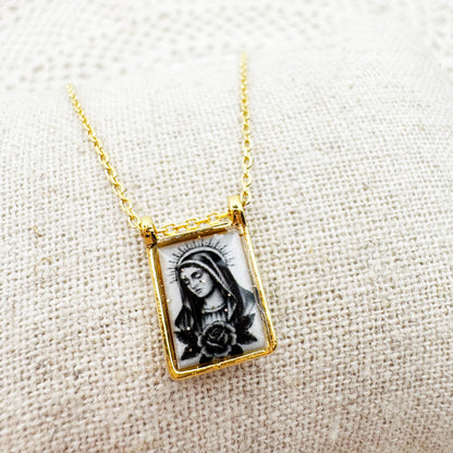 AMULET - Collier scapulaire simple Vierge