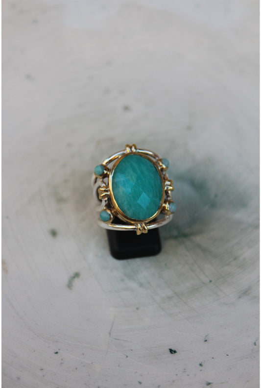 Bague Argent Amazonite R5907