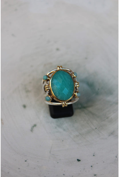 Bague Argent Amazonite R5907